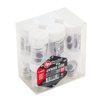 FİXPOİNT P-6645 SİYAH OYNAR GÖZ 20MM 12'Lİ