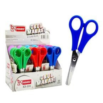 MİKRO KS-101 STANDLI OKUL MAKASI 30 'LU MİKRO KS-101 STANDLI OKUL MAKASI 30 'LU