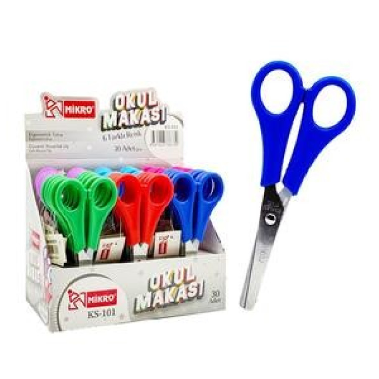 MİKRO KS-101 STANDLI OKUL MAKASI 30 LU