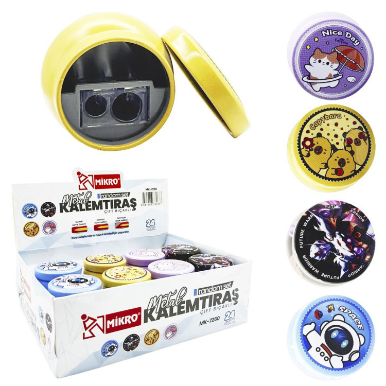 MİKRO MK-7250 KALEMTIRAŞ RANDOM SET 24LÜ