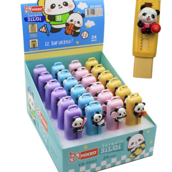 MİKRO ER-9502 SÜRGÜLÜ SİLGİ PANDA 24'LÜ