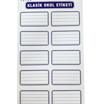 SVN BLİSTERLİ KLASİK OKUL ETİKETİ 3 LÜ 50'li PAKET*50 SVN BLİSTERLİ KLASİK OKUL ETİKETİ 3 LÜ 50'li PAKET*50