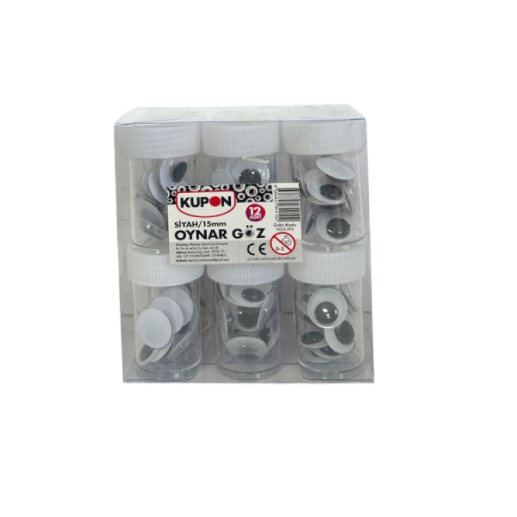 KUPON KOG-302 OYNAR GÖZ SİYAH 10MM 12Lİ *48