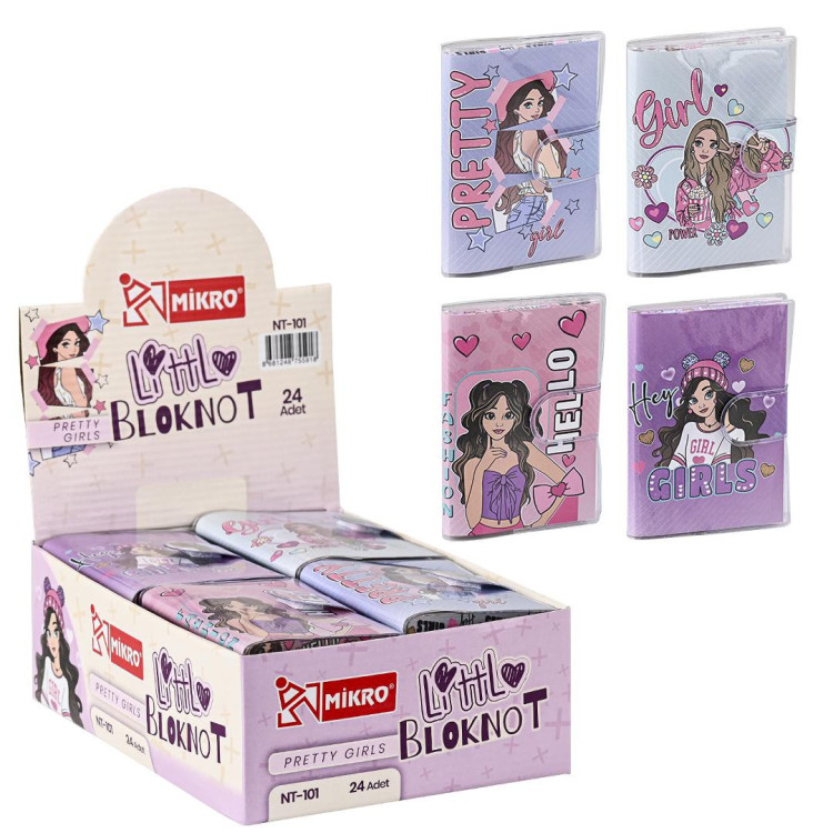 MİKRO NT-101 PRETTY GIRLS NOT DEFTERİ 24LÜ *18
