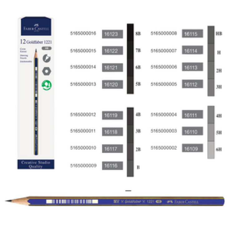 FABER C.GOLDFABER DERECELİ KALEM 8B 12'Lİ