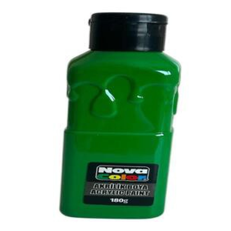 NOVA COLOR NC-1004 YEŞİL AKRİLİK BOYA 180 GR*72