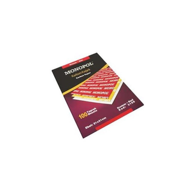 MONOPOL 3119 KARBON KAĞIDI A3 KIRMIZI 100LÜ *10