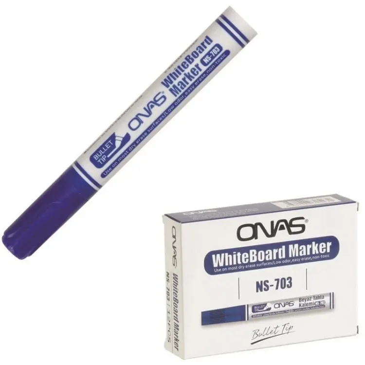 ONAS NS-603-M BEYAZ TAHTA KALEMİ MAVİ 12Lİ*96