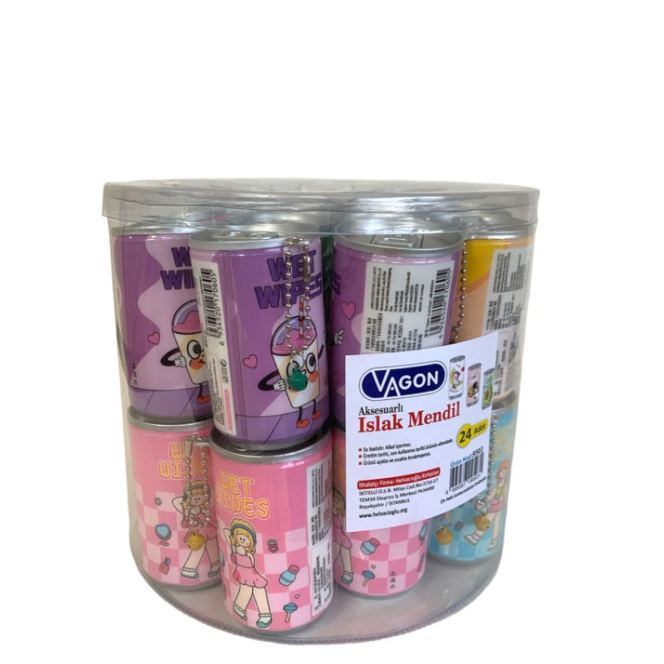 VAGON 9503 ISLAK MENDİL ANAHTARLIKLI 24LÜ*16 >