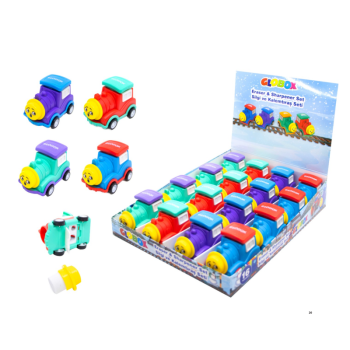 GLOBOX 3820 SİLGİ VE KALEMTIRAŞ SETİ 16'LI(TREN)