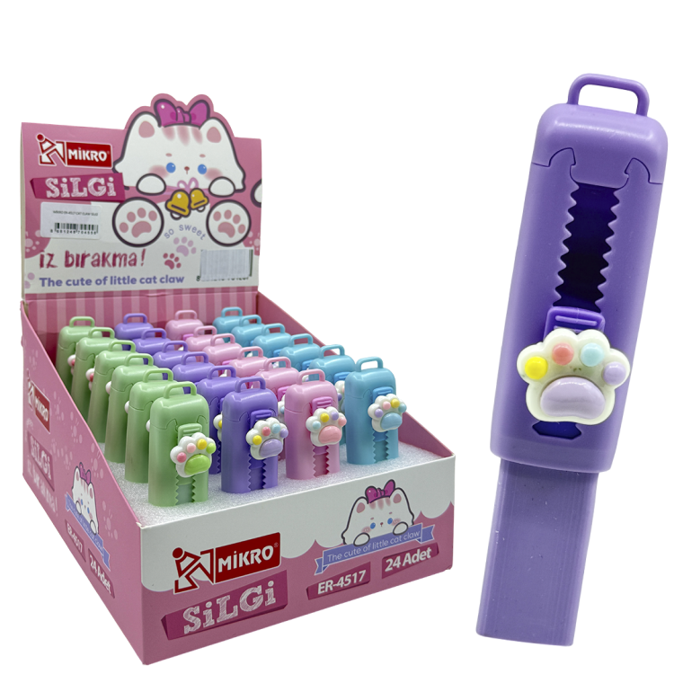 MİKRO ER-4517 CAT CLAW SÜRGÜLÜ SİLGİ 24LÜ