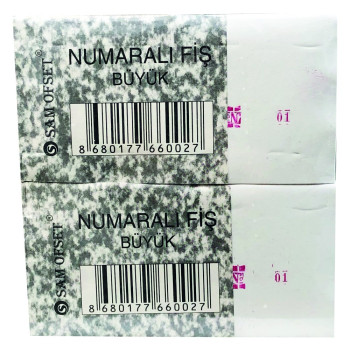 PASTEL NUMARALI FİŞ BÜYÜK 24'LÜ *20 ***************