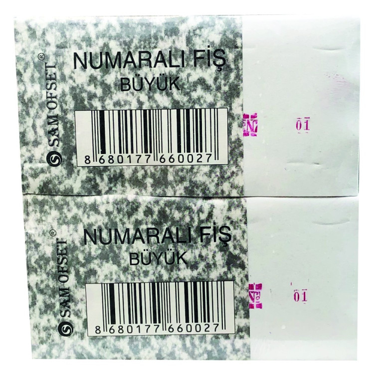 PASTEL NUMARALI FİŞ BÜYÜK 24LÜ *20 $