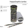 HAPPY GRAPHİX 21-0062-32 JUMBO KURŞUN KALEM  4B 3,5MM BOTANİK 30LU