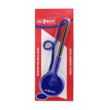 GLOBOX 1032 ZİNCİRLİ TÜKENMEZ KALEM MAVİ*24