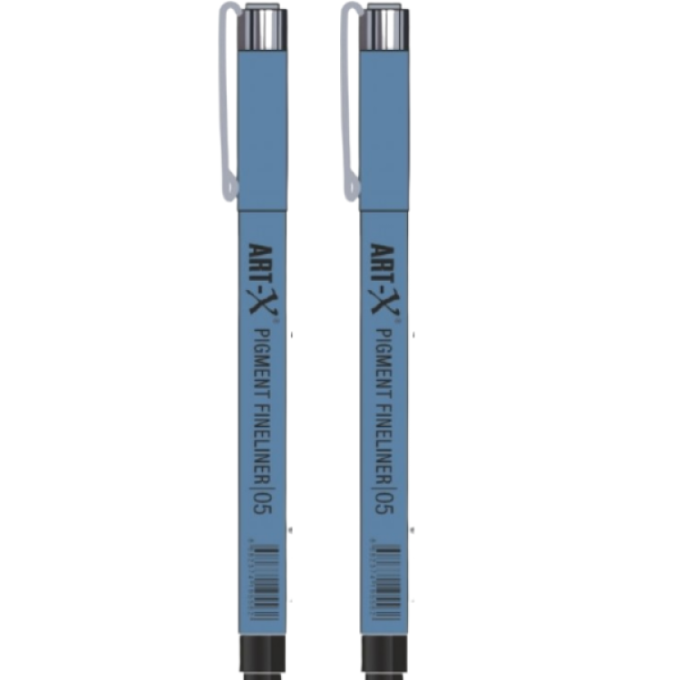 ART-X 19556-05 SİYAH FINELINER KALEM 12Lİ