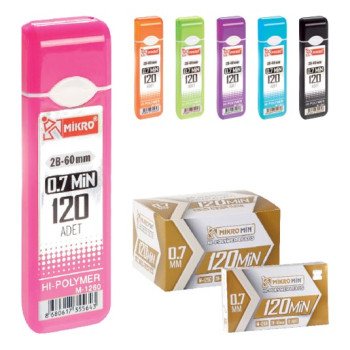MİKRO M-1260 MİN 120'Lİ KALEM UCU 0.7MM 12'Lİ *90 MİKRO M-1260 MİN 120'Lİ KALEM UCU 0.7MM 12'Lİ *90