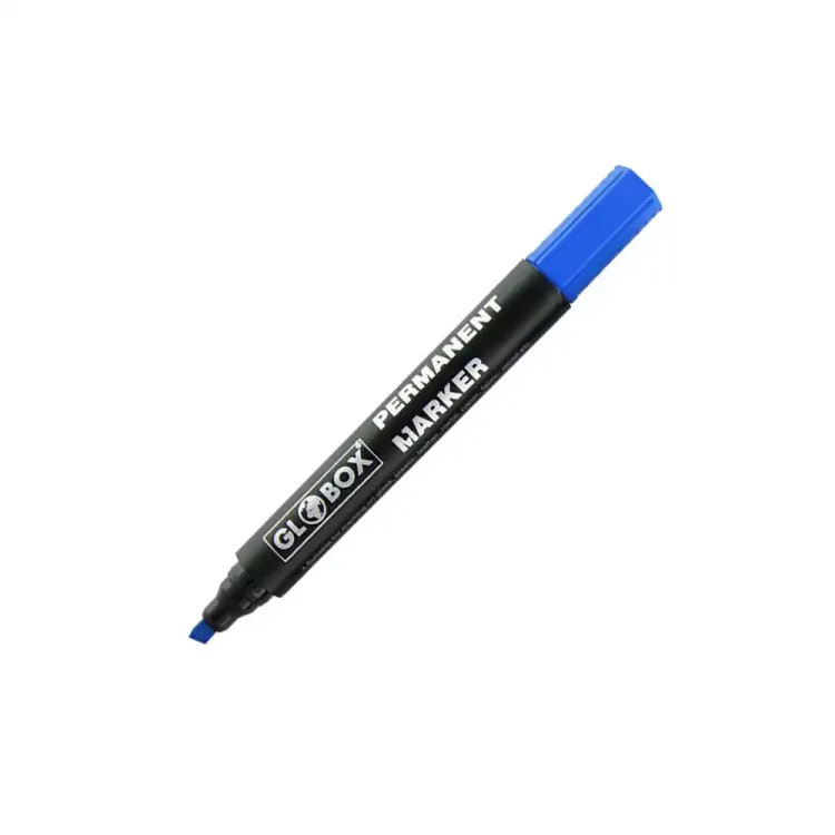 GLOBOX 6922 KESİK UÇ  MAVİ PERMANENT MARKER 12Lİ