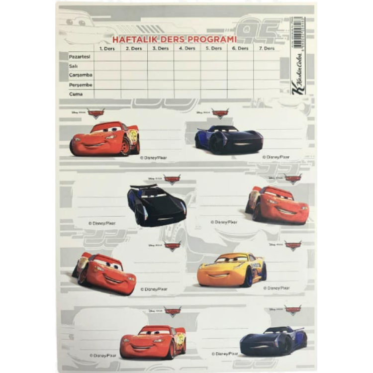 KESKİN CARS DERS PROG. ETİKET 3LÜ PK:50Lİ *8 ^
