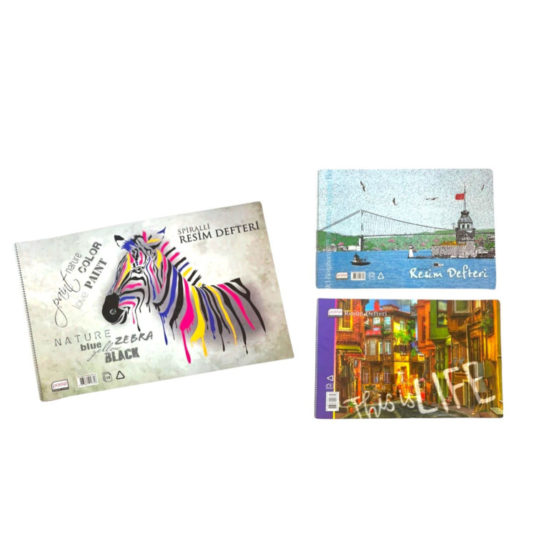 KARTON KPK. RESİM DEFTERİ 35*50 SPİRALLİ *6 $
