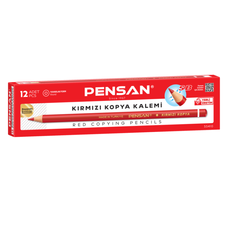 PENSAN KIRMIZI KOPYA KALEMİ 72'Lİ