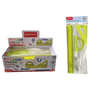 POLİKİM 4'LÜ YUMUŞAK CETVEL SETİ 24'LÜ*288