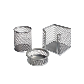GOGI FİLE KALEMLİK 3'LÜ GRİ METAL SET
