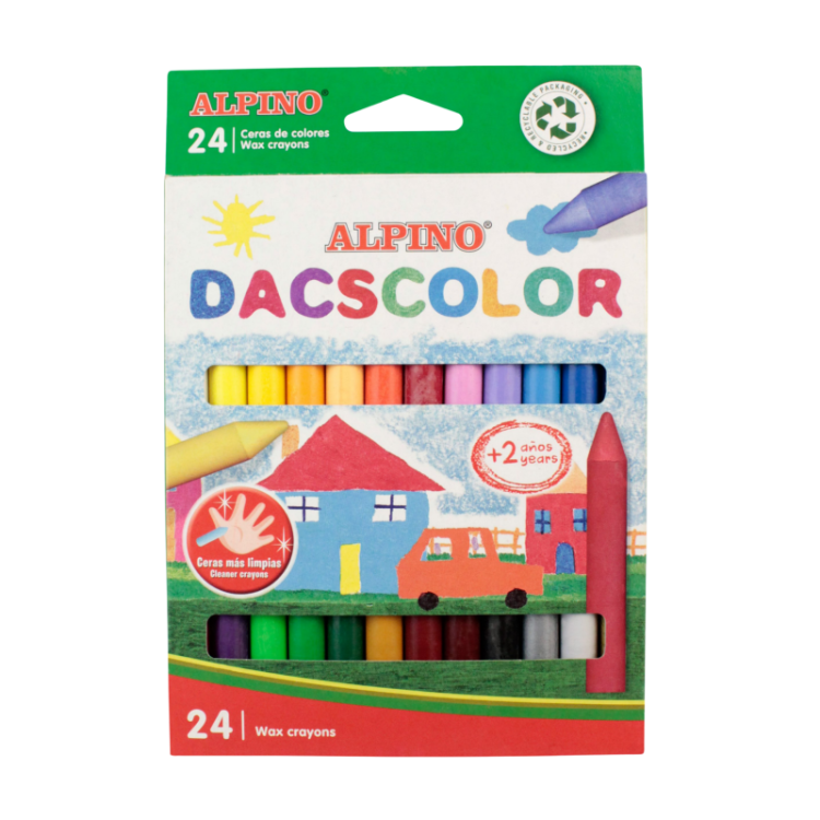 ALPINO DA-127 DACSTRIK ÜÇGEN MUM BOYA 24 RENK