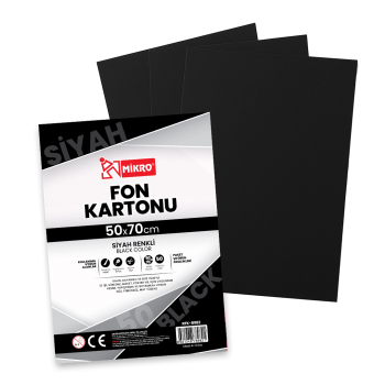MİKRO RFK-8982 50X70 160GR SİYAH FON KARTONU 50'Lİ *20 MİKRO RFK-8982 50X70 160GR SİYAH FON KARTONU 50'Lİ *20