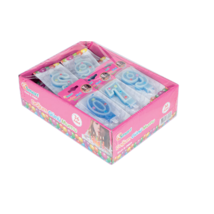 FİXPOİNT K-9809 PASTA MUMU BÜYÜK RAKAM 36LI*20