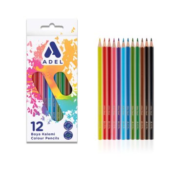 ADEL 12 RENK TAM BOY KURUBOYA 12'Lİ