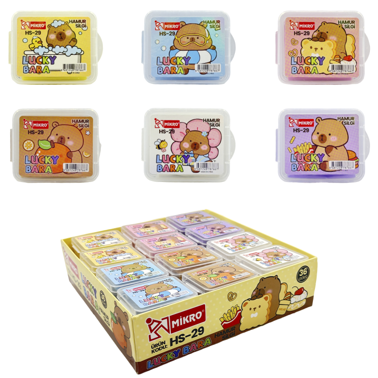 MİKRO HS-29 HAMUR SİLGİ LUCKY BARA 36'LI PAKET >
