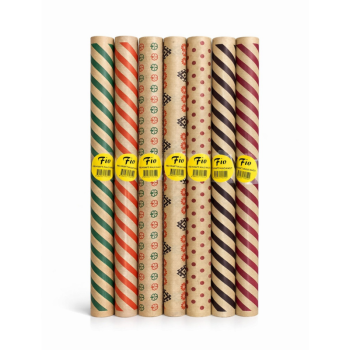 FİO KRAFT DESENLİ AMBALAJ KAĞIDI 70*100 60'LI PAKET >