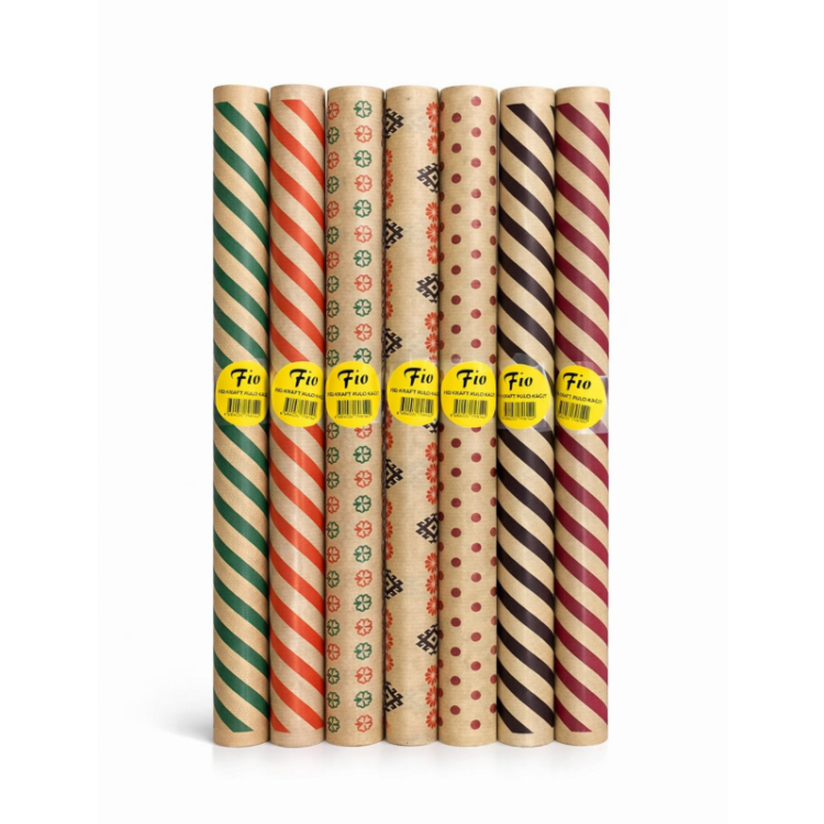 FİO KRAFT DESENLİ AMBALAJ KAĞIDI 60LI PAKET >