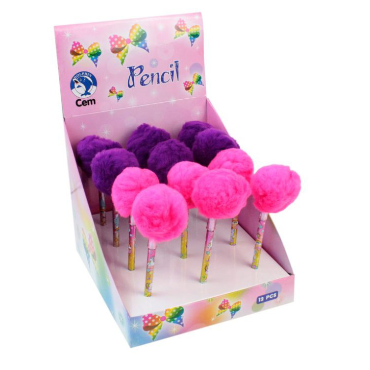 DOLPHIN POP-902 GEÇMELİ KALEM PONPON BAŞLIK 12LI