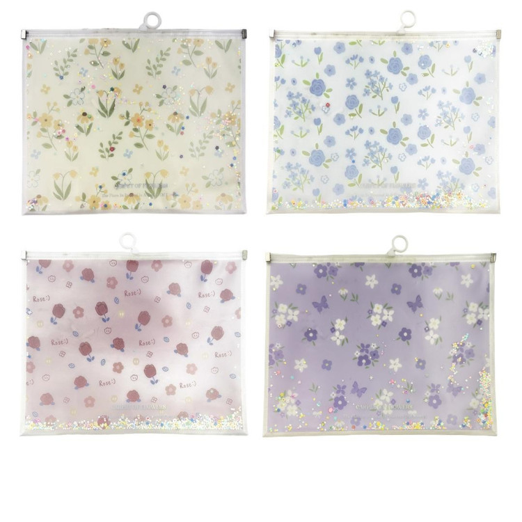 MİKRO DD-03 ÇİÇEK DESENLİ FERMUARLI DOSYA 12Lİ *40