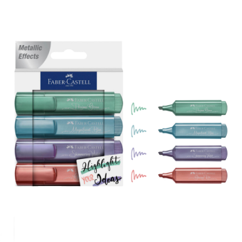 FABER CASTELL 4'LÜ METALİK FOSFORLU KALEM