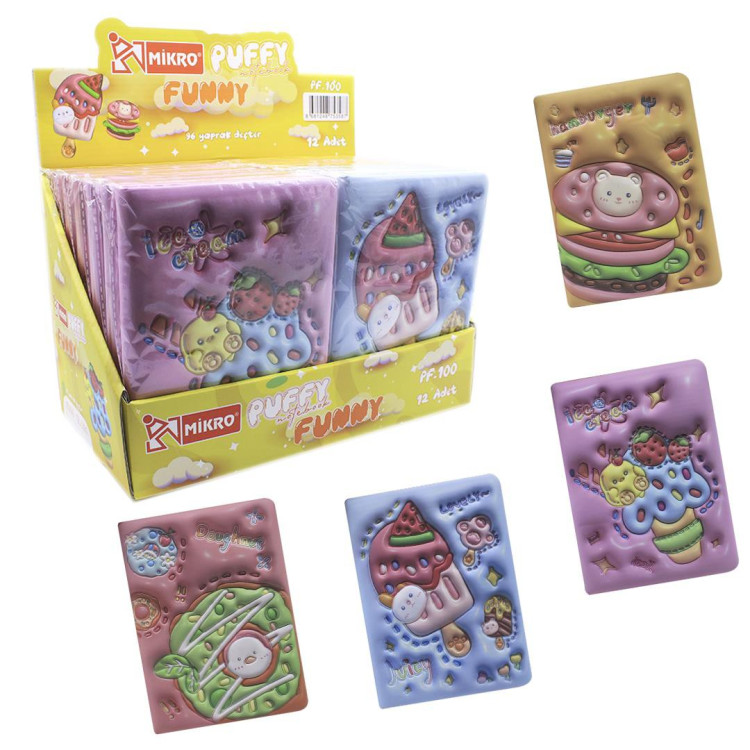 MİKRO PUFFY PF-100 PUFFY NOT DEFTERİ 12'Lİ