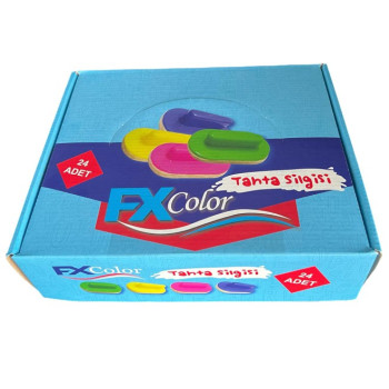 FX COLOR KEÇELİ TAHTA SİLGİSİ 24'LÜ *24