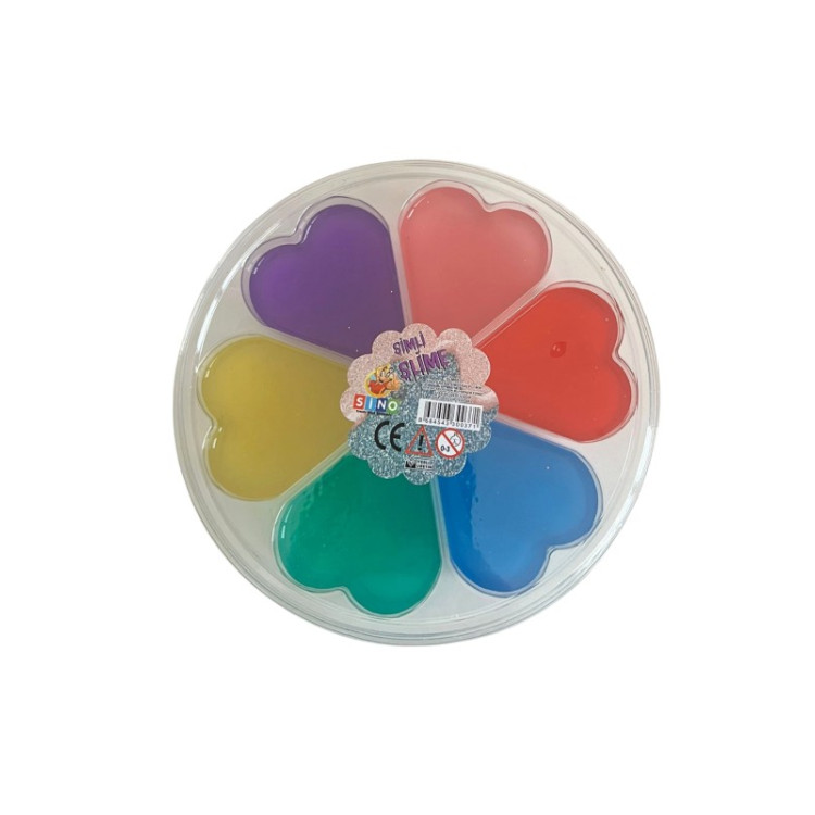 SİNO SLM-0037 6 RENK SİMLİ KALP OYUN JELİ 14'LÜ PAKET 300 GR
