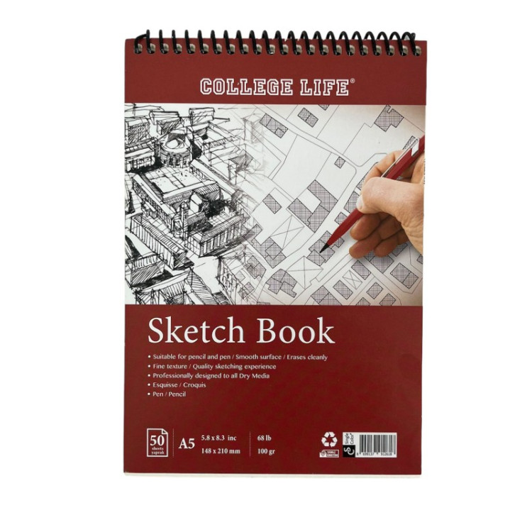 SİNGLE COLOR A5 ESKİZ DEFTER 50 YPR. *96
