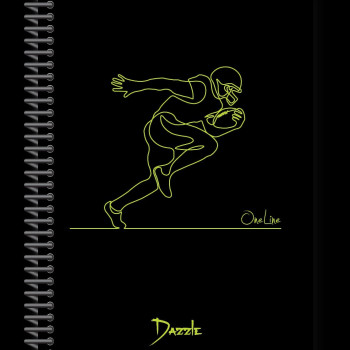 A-4 DAZZLE BLACK SPİRALLİ PP KAPAK 96 YP ÇİZGİLİ *4