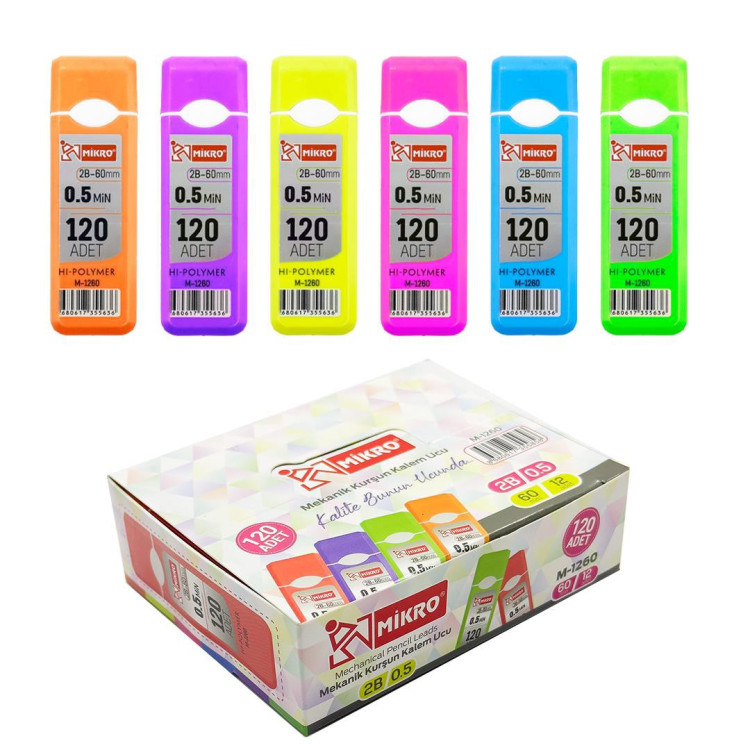 MİKRO M-1260  60MM MİN 120  KALEM UCU 0,5MM 12Lİ PAKET