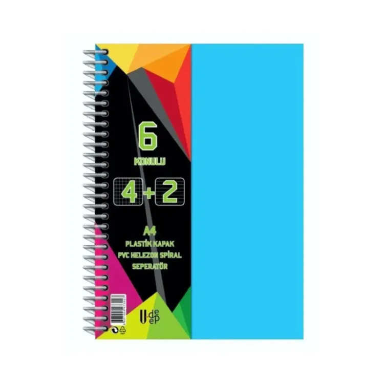 U-DEEP PP KAPAK AYRAÇLI DEFTER 4+2 150YP.*28