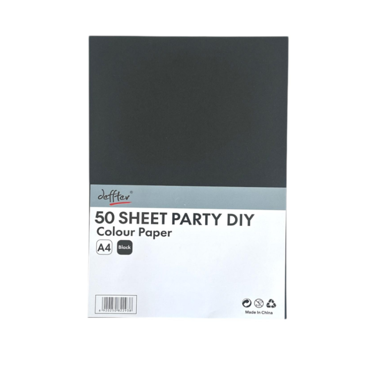 SİNGLE COLOR DEFFTER FOTOKOPİ KAĞIDI SİYAH 50'Lİ*100 >