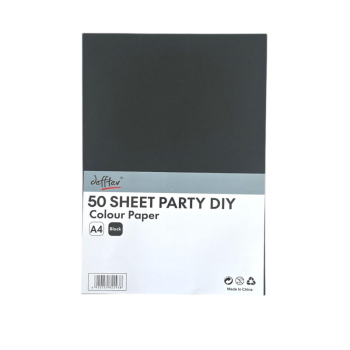 SİNGLE COLOR DEFFTER FOTOKOPİ KAĞIDI SİYAH 50'Lİ*100 >