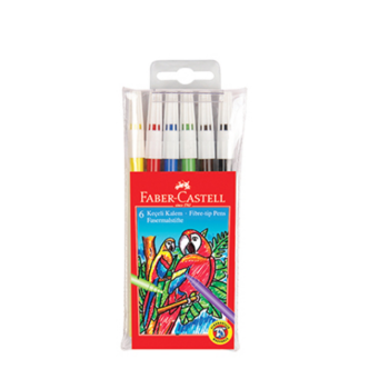 FABER CASTELL 6 RENK YIKANABİLİR KEÇELİ KALEM 12'Lİ PK