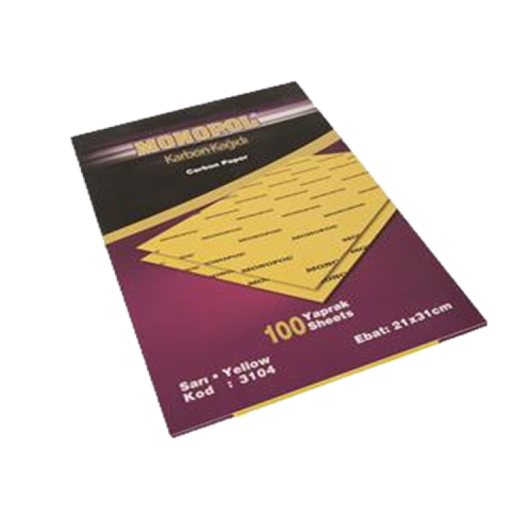 MONOPOL 3104 KARBON KAĞIDI A4 SARI 100LÜ *40