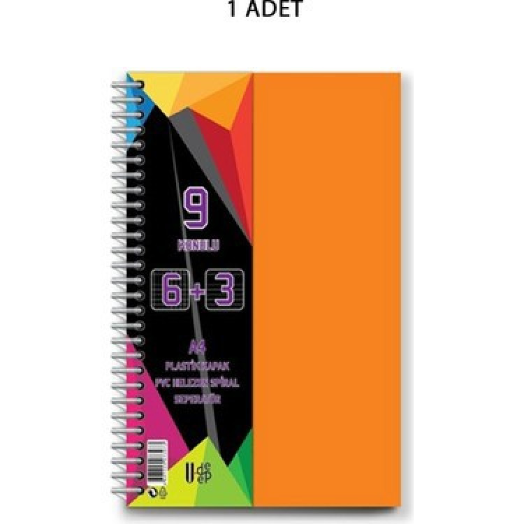 U-DEEP PP KAPAK AYRAÇLI DEFTER 6+3 225YP*22