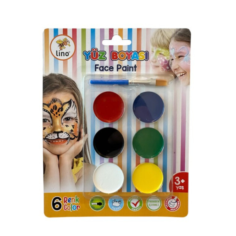 LİNO LN-904 YÜZ BOYASI 6 RENK *120